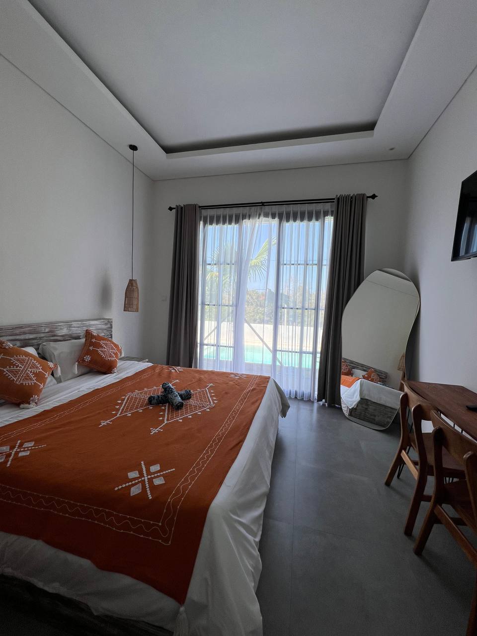Private guest room with pool view